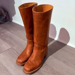 FRYE Campus Leather Saddle Brown Boots 7.5